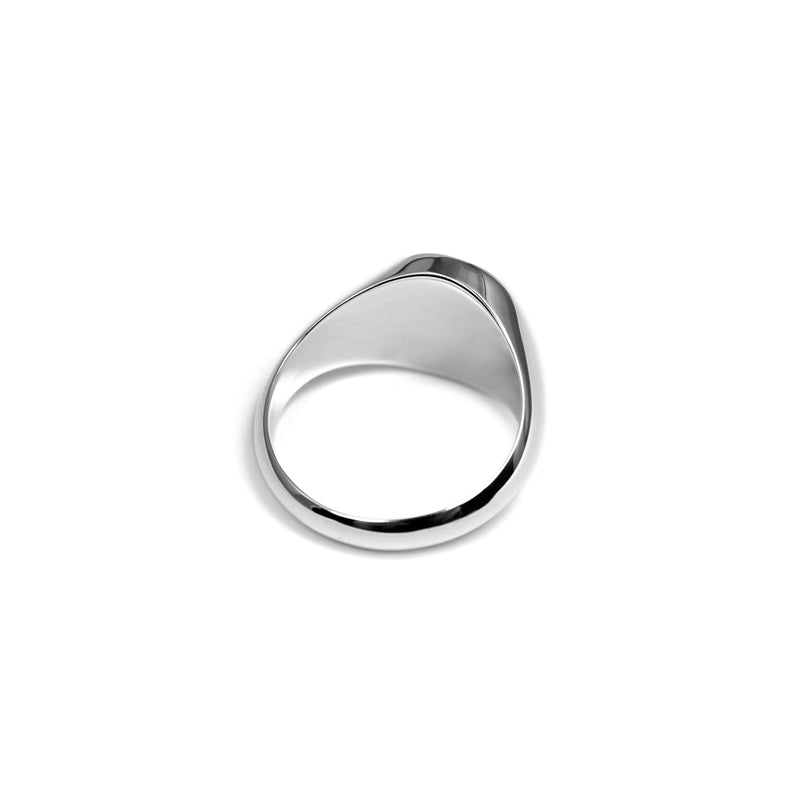 Polierter Siegelring mit ovalem Lapislazuli Stein, exklusives Design aus 925 Sterling Silber Sprezzi Fashion
