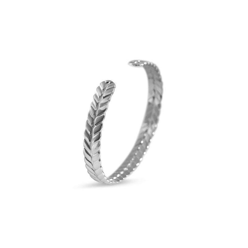 Herren Silber Armreif aus 925 Sterling Silver handgefertigt mit edlem Glanz robustem Design und luxuriöser Oberfläche ideal als Geschenk Sprezzi Fashion