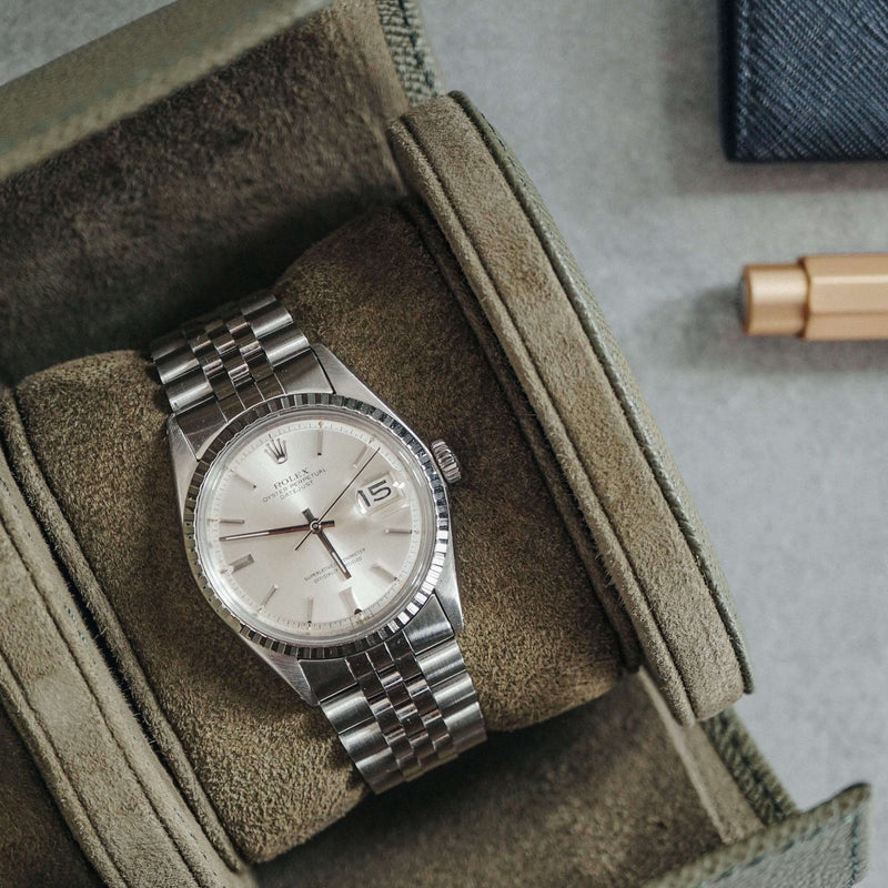 Khaki genuine leather watch roll for three watches with soft suede interior perfect for travel and protection of luxury timepieces Sprezzi Fashion