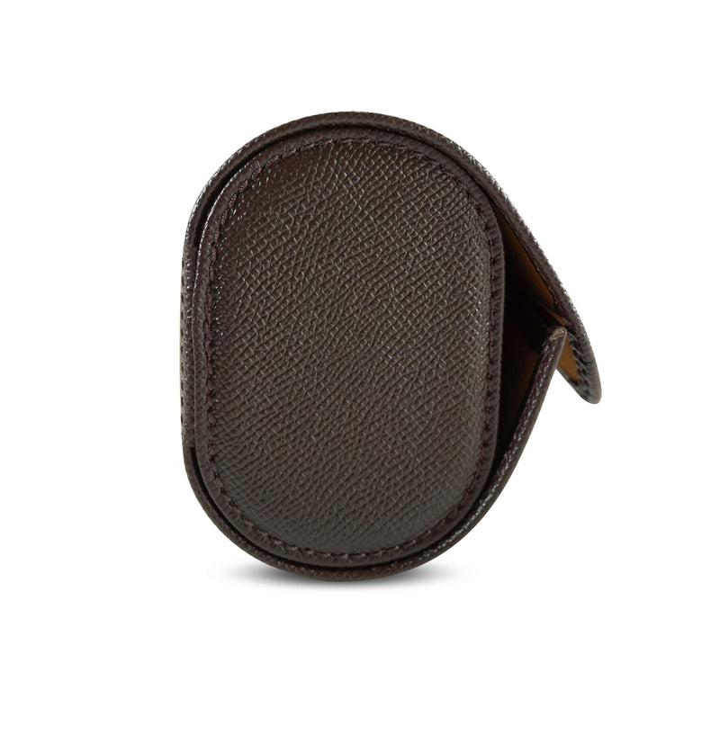 Kompakte braune Leder Uhrenrolle für drei Uhren als leichtes Reiseetui für Schutz und Komfort unterwegs Sprezzi Fashion