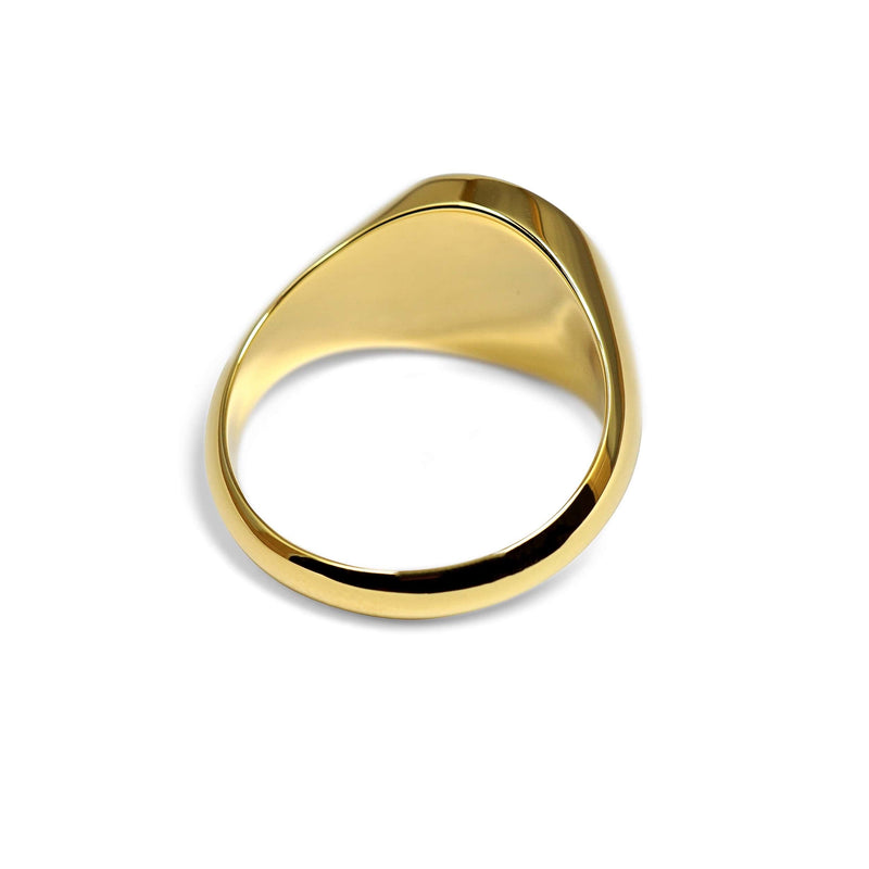 Herrenring mit elegantem blauen Lapislazuli Stein, 18k vergoldet, handgefertigt Sprezzi Fashion