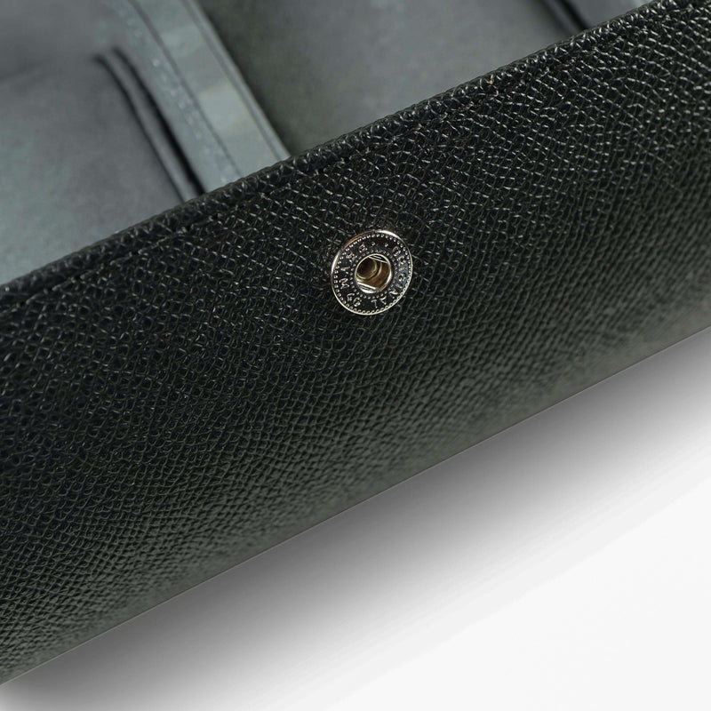Leder Uhrenrolle in Schwarz für drei Uhren mit herausnehmbaren Kissen für einfaches Einsetzen Sprezzi Fashion