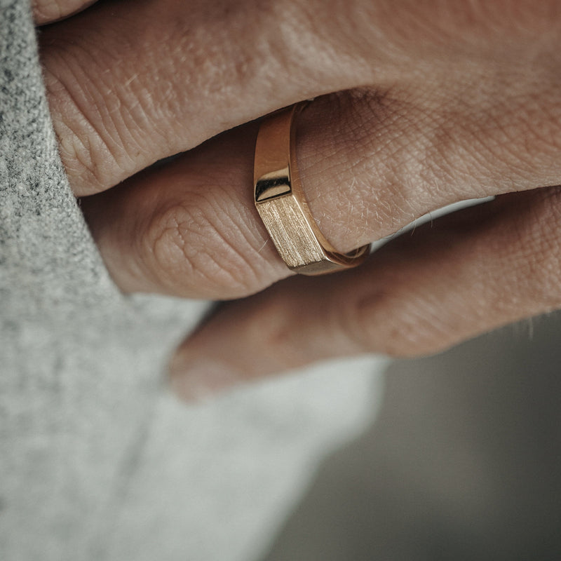 Luxuriöser 18k vergoldeter Ring für Männer minimalistisches Schmuckstück Sprezzi Fashion