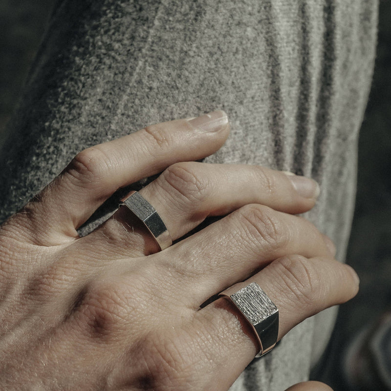 Luxuriöser minimalistischer Silberring für Herren 925 Sterling Silber Qualität Sprezzi Fashion