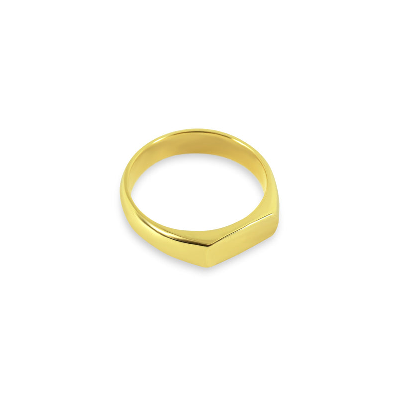 Luxurioeser Herrenring mit 18k Gold plating minimalistisch und handgraviert Sprezzi Fashion