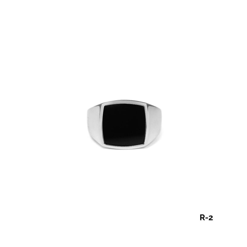 Set aMassiver, handgefertigter Herrenring R-40 aus 925 Silber mit glatter Oberfläche und robustem Design. Sprezzi Fashionus zwei silbernen Ringen Ringe Sprezzi 