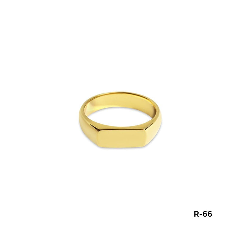 Schlichter Herren Goldring aus 18k vergoldetem 925 Sterling Silber mit glatter Oberfläche ideal für den Alltag Sprezzi Fashion