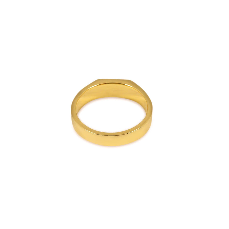 Minimalistischer Herrenring aus Sterling Silber mit 18k Gold Veredelung Sprezzi Fashion