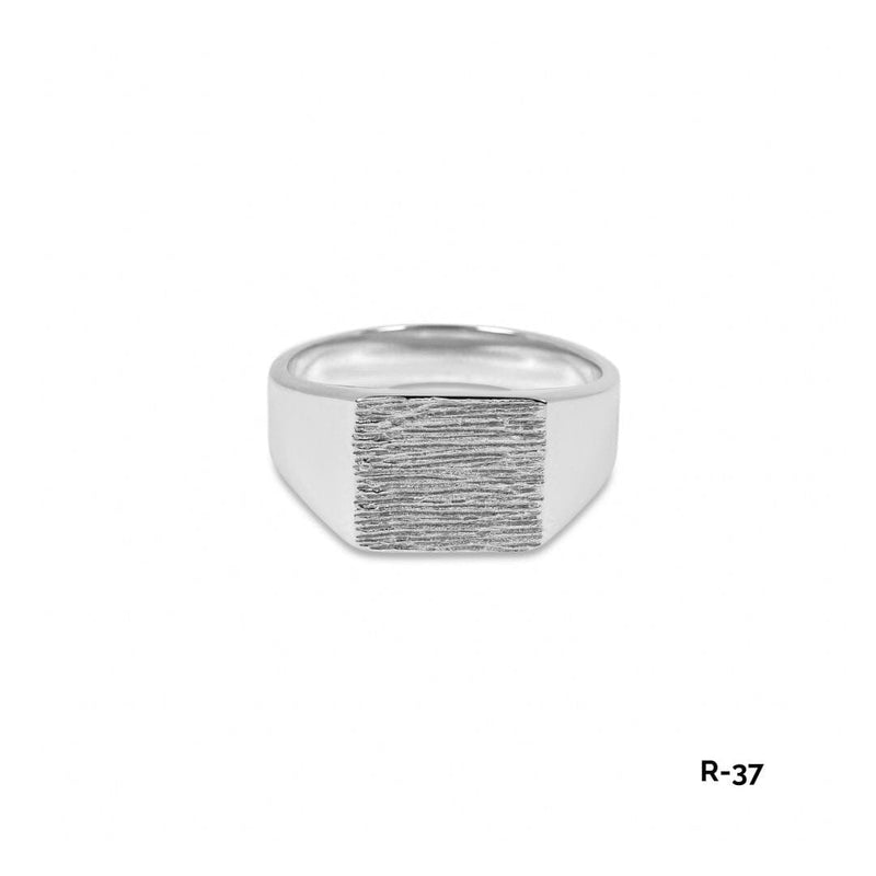 Herren Silberring im minimalistischen Raw Stil, handgemacht aus 925 Sterling Silber, Gewicht 9 Gramm R-37 Sprezzi Fashion