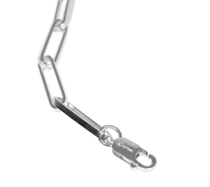 Minimalistisches Paperclip Armband aus 925 Sterling Silber für Herren mit edlem Finish Sprezzi Fashion