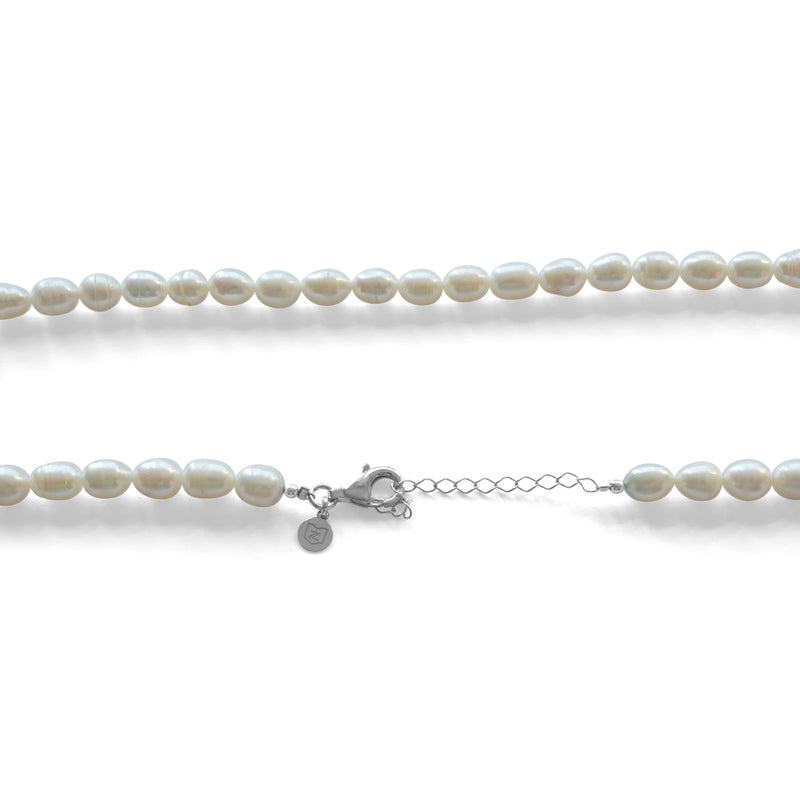 Hochwertige Perlenkette mit feinen Water Pearls und stabilem Silberverschluss Sprezzi Fashion