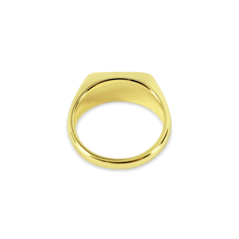 Herrenring mit schwarzem Onyx Stein und 18k Vergoldung zeitlos und elegant Sprezzi Fashion