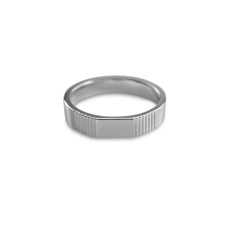 Minimalistisch designter Ring Lines aus 925 Sterling Silber moderner Schmuck fuer Alltag und Anlass Sprezzi Fashion