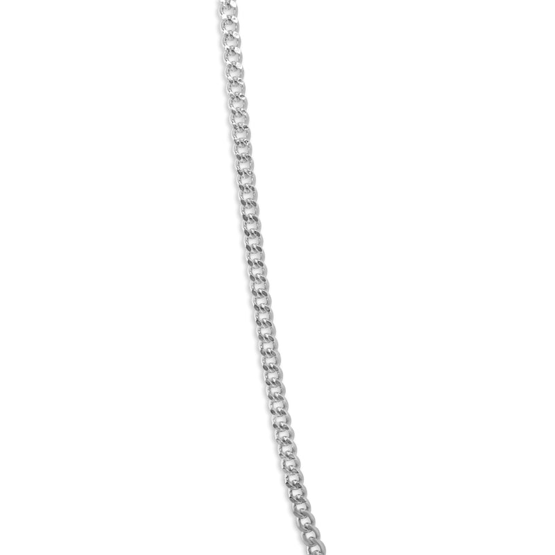 Silber Curb Kette fuer Herren gefertigt aus massivem 925 Sterling Silber fuer zeitlosen Look Sprezzi Fashion
