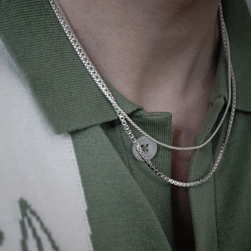 Silber Halsketten Set Boxes aus 925 Silber luxuriöser Herrenschmuck Sprezzi Fashion