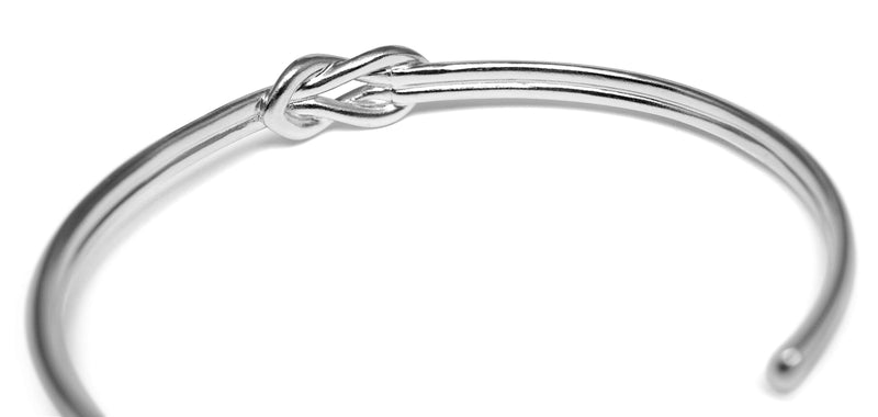Robuster 925 Silber Armreif Knot massive Fertigung wasserfest hochwertig elegantes Knoten Design Sprezzi Fashion