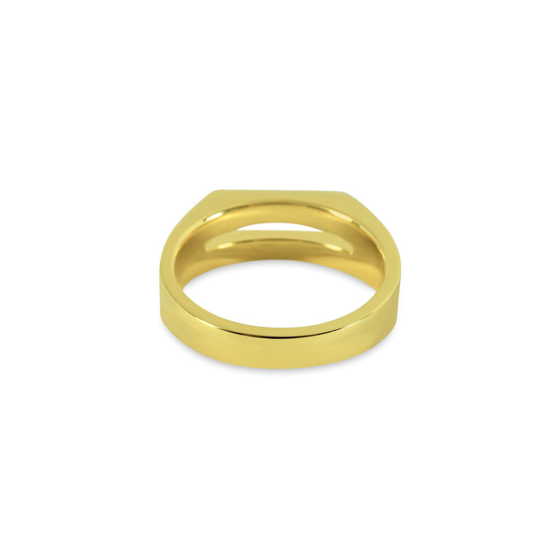 Split Ring Gold 18k vergoldet aus 925 Sterling Silber handgefertigt eckig minimalistisch stilvoll fuer Herren Sprezzi Fashion