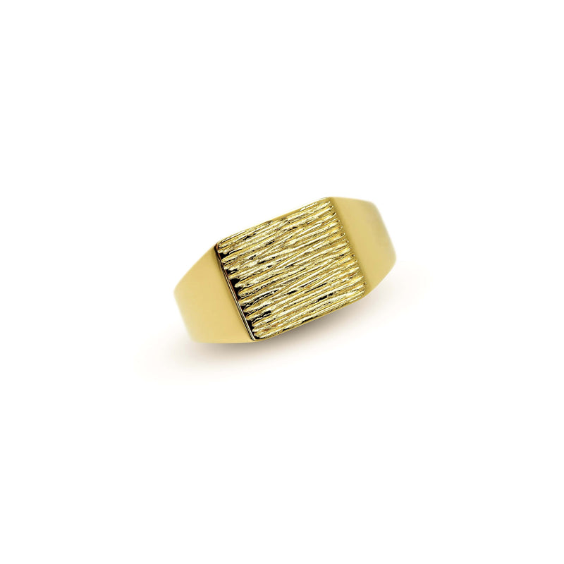 Edler 18K Gold Plated Ring im minimalistischen Herrenstil Sprezzi Fashion