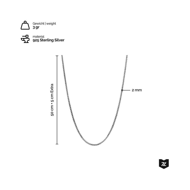 Sterling Silber Box Kette mit minimalistischem Design und stabilem Verschluss Sprezzi Fashion