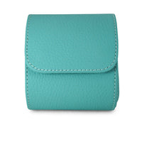 Hochwertige türkis Leder Uhrenrolle für eine Uhr im eleganten Saffiano Design ideal zum Schutz und zur stilvollen Aufbewahrung edler Armbanduhren Sprezzi Fashion