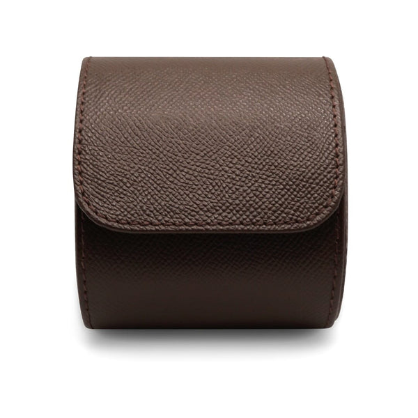 Edle braune Uhrenrolle aus echtem Leder für eine Uhr ideal zum Reisen und Aufbewahren Sprezzi Fashion