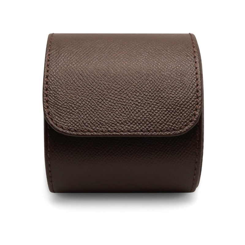 Edle braune Uhrenrolle aus echtem Leder für eine Uhr ideal zum Reisen und Aufbewahren Sprezzi Fashion