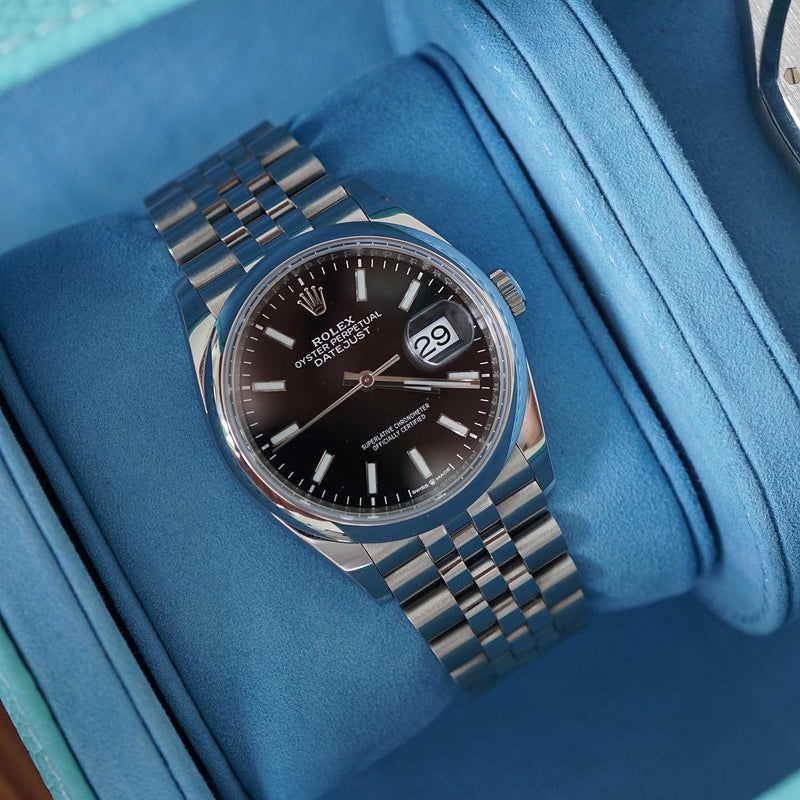 Uhrenrolle aus Türkis Leder handgefertigt für drei Uhren mit klassischem Design und edler Verarbeitung ideal für Uhrenliebhaber Sprezzi Fashion