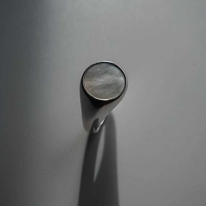 Vergoldeter 925 Silber Ring mit Ovalem Pearl Edelstein Handgefertigt Perfektes Geschenk Fuer Sie Sprezzi Fashion
