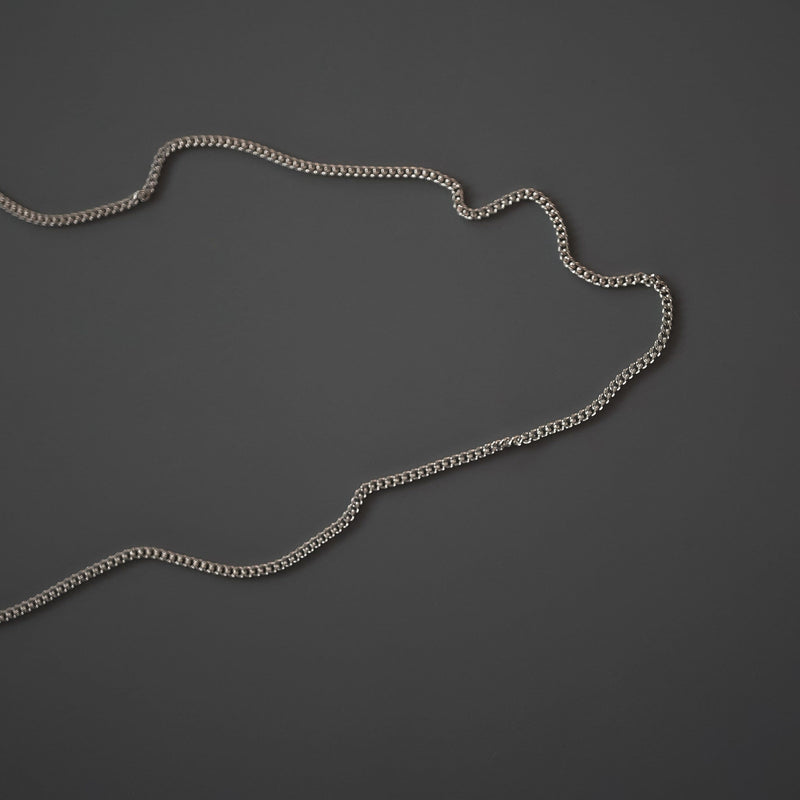 Minimalistische verstellbare 925 Silber Curb Kette Laenge 51cm plus 5cm robuste Panzer Glieder und elegantes Design Sprezzi Fashion