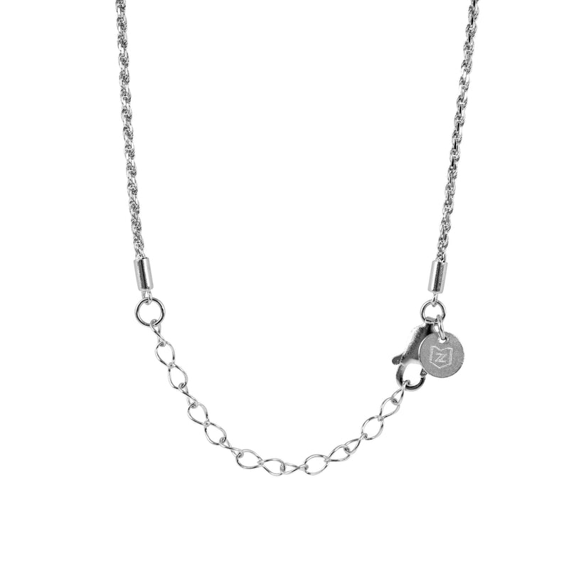 Verstellbare Rope Halskette aus 925 Sterling Silber stilvoll robust mit Zopf Stil und exklusiver Handarbeit Sprezzi Fashion