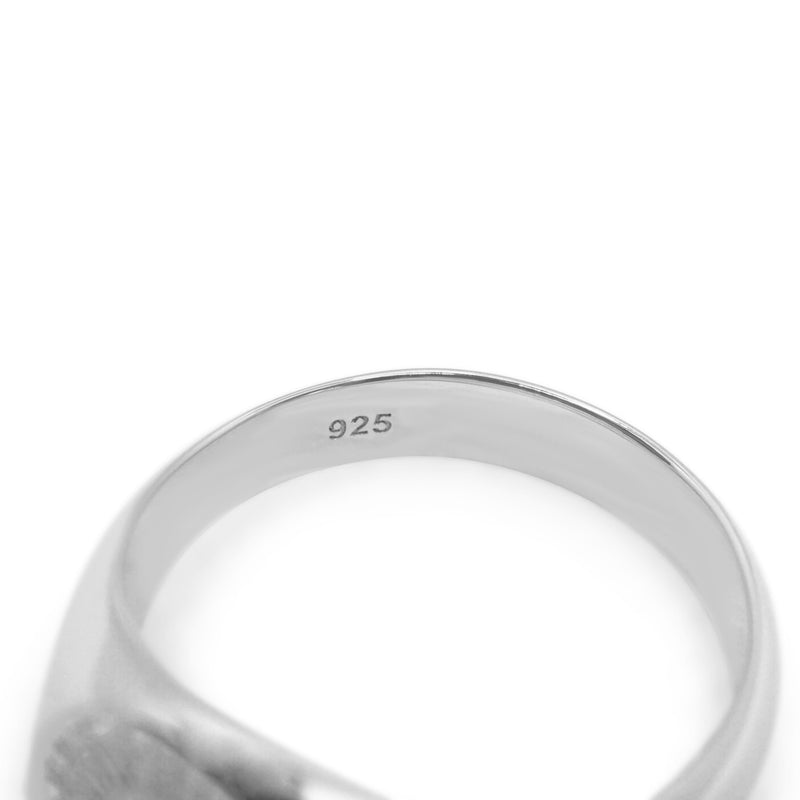 Zeitloser Herren Kompassring aus 925 engraved Sterling Silber minimalistisches Design Sprezzi Fashion