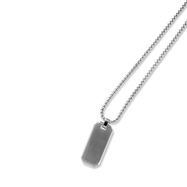 Edelstahl Halskette [Dog Tag] Halsketten Sprezzi Männer Kette Silber