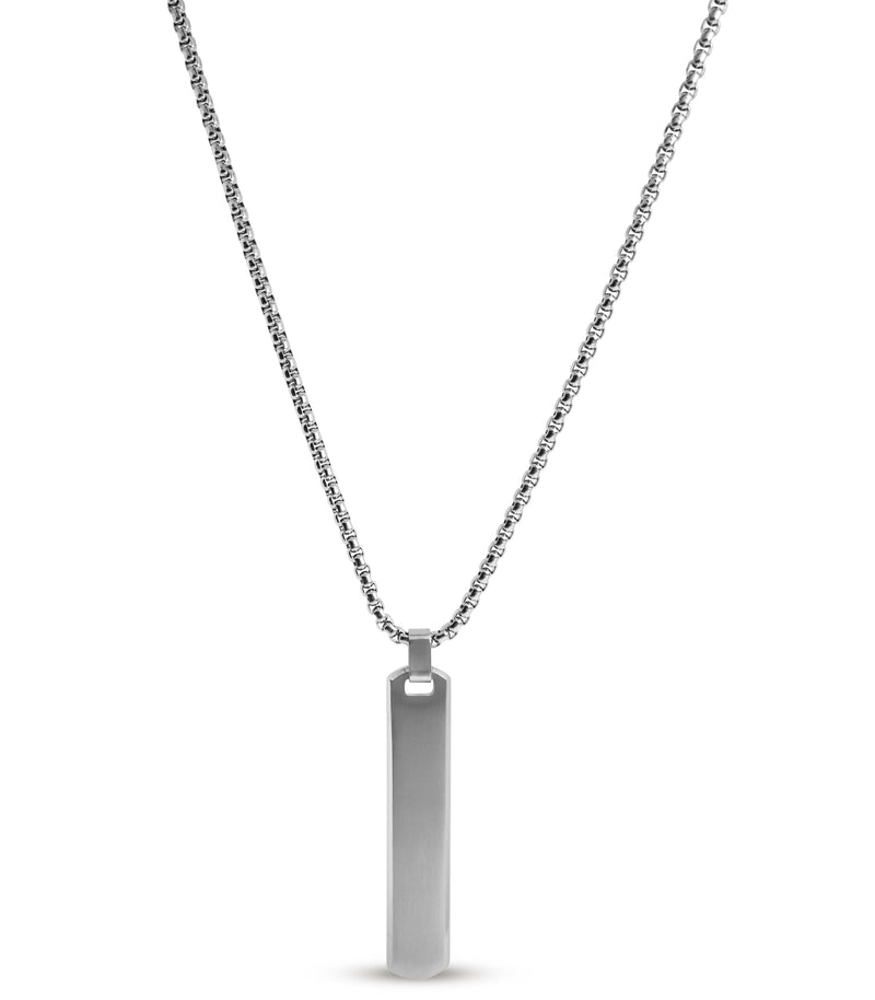 Edelstahl Halskette [Dog Tag] Halsketten Sprezzi Silver Schmal 