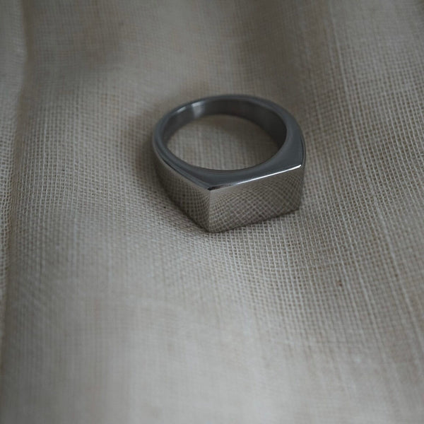 Edelstahl Ring Silber Ringe Sprezzi 54 Silver Edelstahl Siegelring Silber Männer