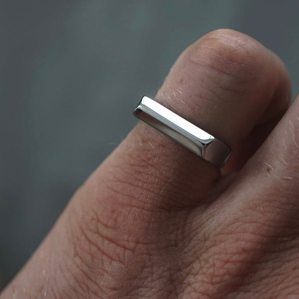Edelstahl Ring Silber Ringe Sprezzi Silver Edelstahl minimalistisch