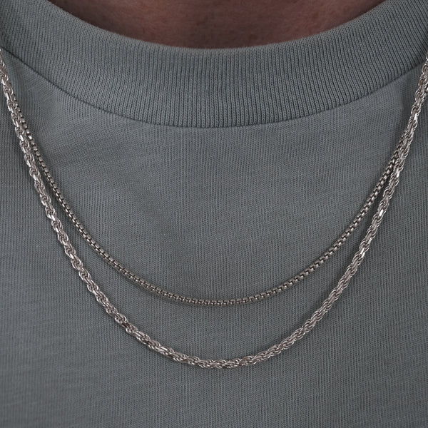 Hochwertige Halsketten für Männer aus 925 Silber im Geschenk-Set