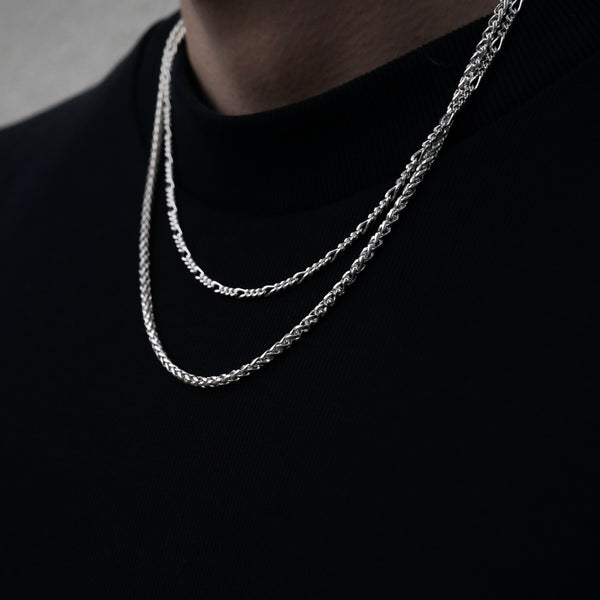 Hochwertige Halsketten für Männer aus 925 Silber im Schmuck-Set