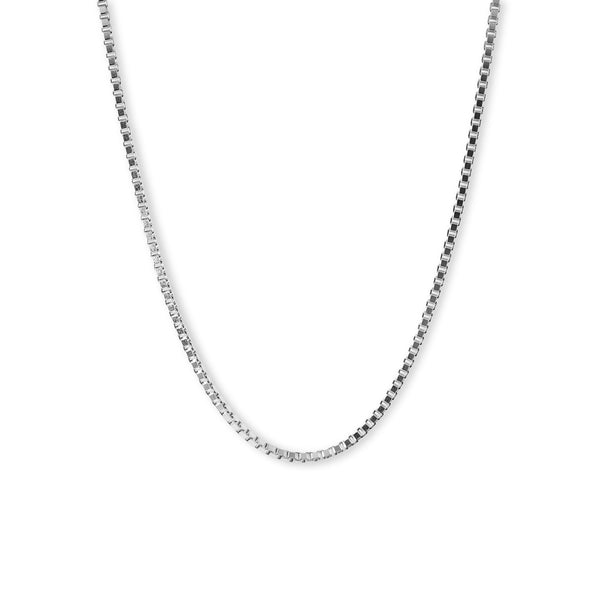 Halskette Silber für Männer aus 925 Sterling Silver Box Stil verstellbar hochwertig