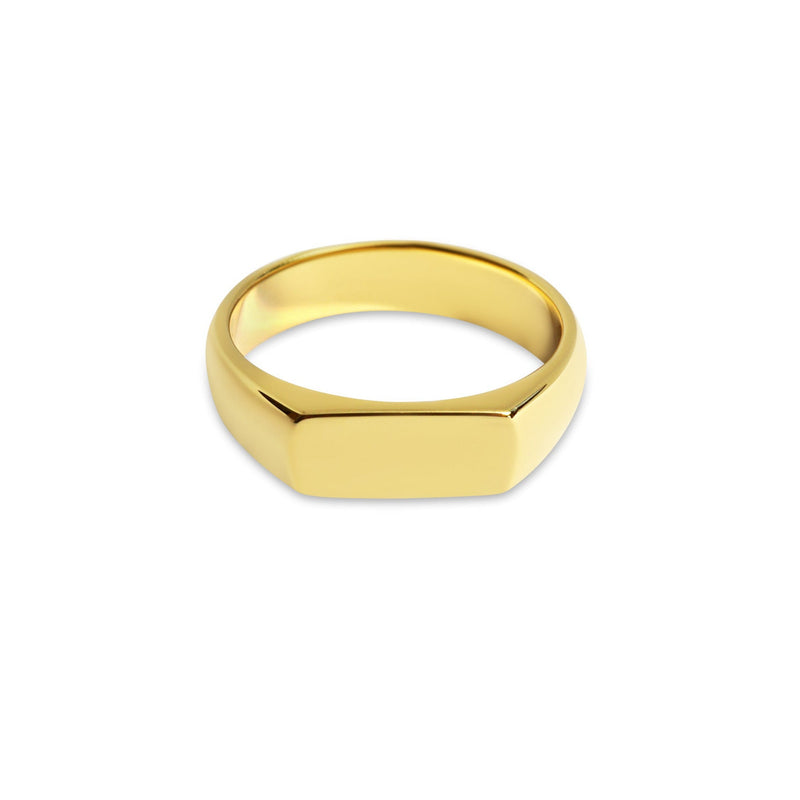Minimalistischer Herren Ring aus 925 Sterling Silber und Gold
