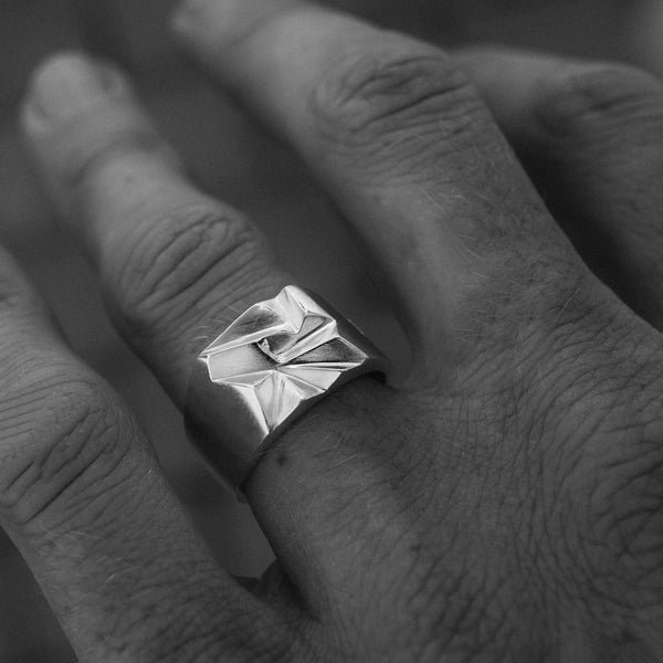 Massiver 925 Silber Siegelringe für Männer