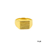 Set aus zwei Goldenen Ringen im "Raw" Stil Set Sprezzi 