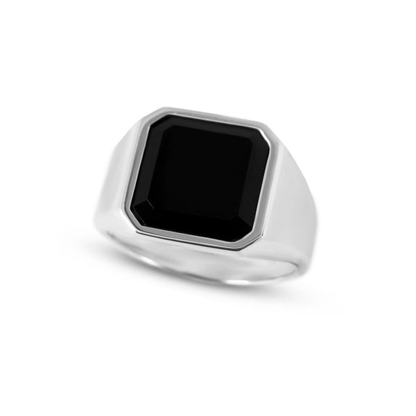 Silber Siegelring für Männer mit Onyx Stein aus 925 Sterling Silver Sprezzi Fashion