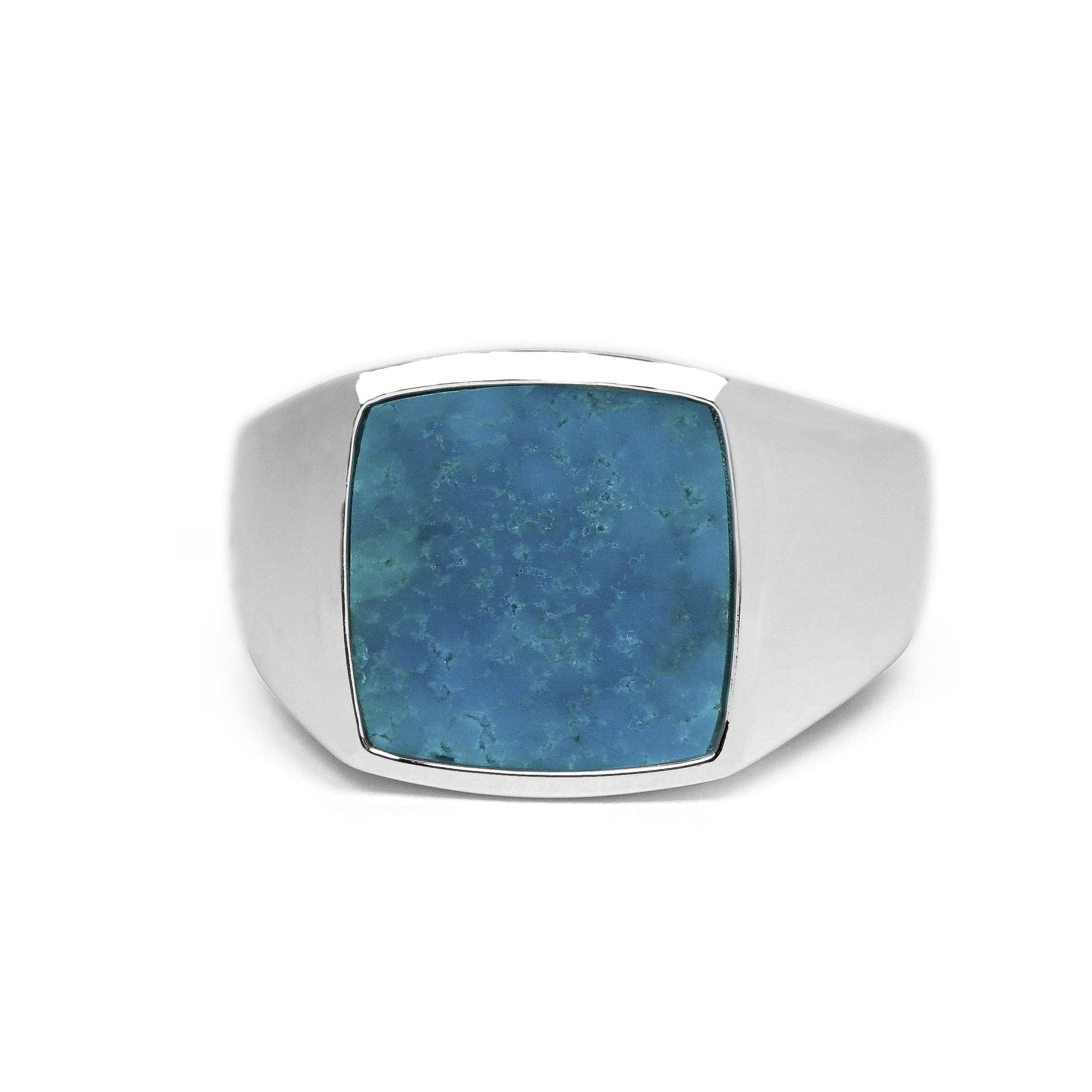 Men's ring with square turquoise stone | You despise Fashion Men's ring with square turquoise stone | You despise Fashion