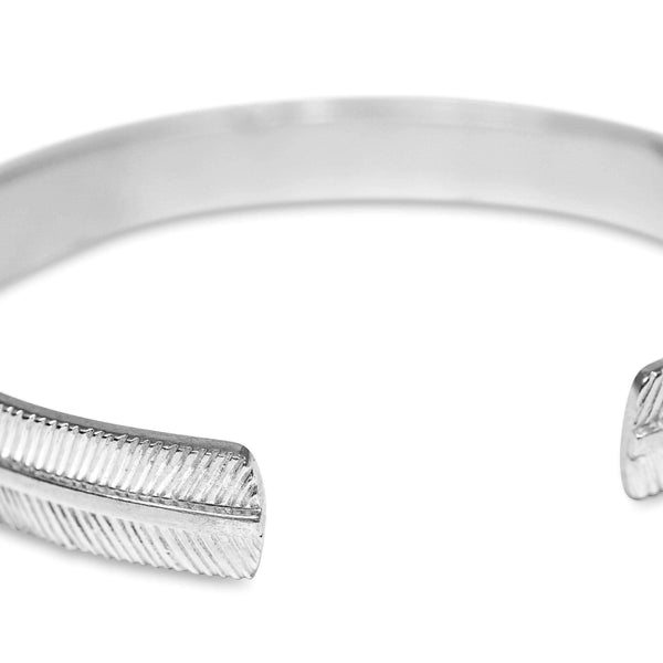 Silber Armreif Feather Armreifen Sprezzi Silver 925 Sterling Silber Silberarmreif Silberarmband Armband