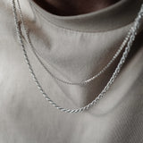 Silber Halsketten Set Belcher & Rope Set Sprezzi One Size 