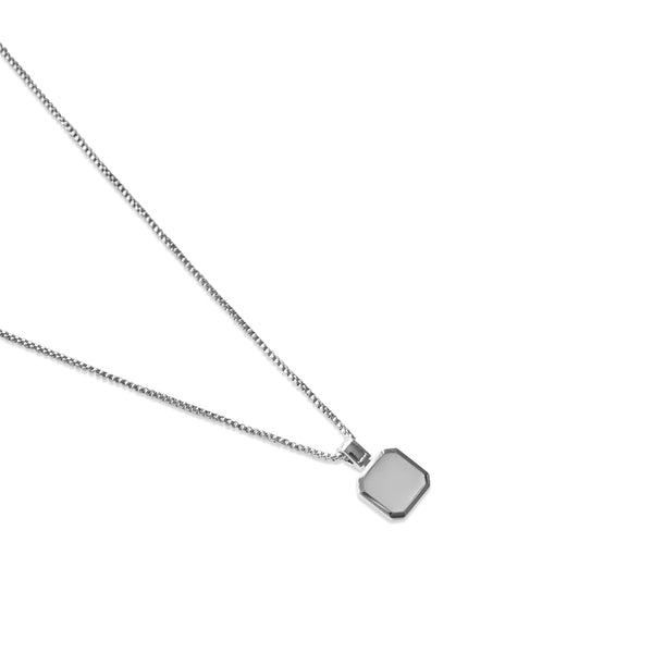 Halskette für Männer Silber mit Edelstein Anhänger aus 925 Sterling Silver