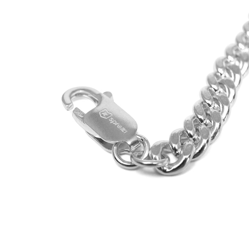 925 Sterling Silver Armband [Curb] Armband Sprezzi 925 Silber Silver 