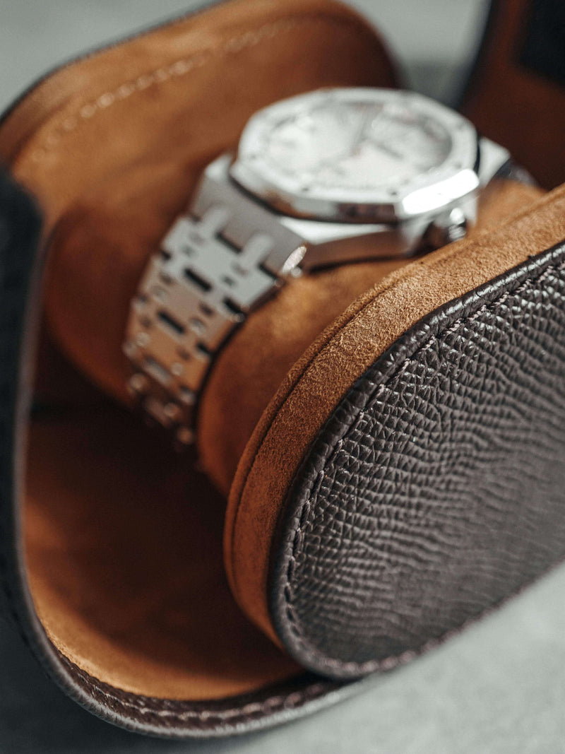 Uhrenrolle aus Leder für 1 Uhr [Braun] Uhrenrollen Sprezzi 