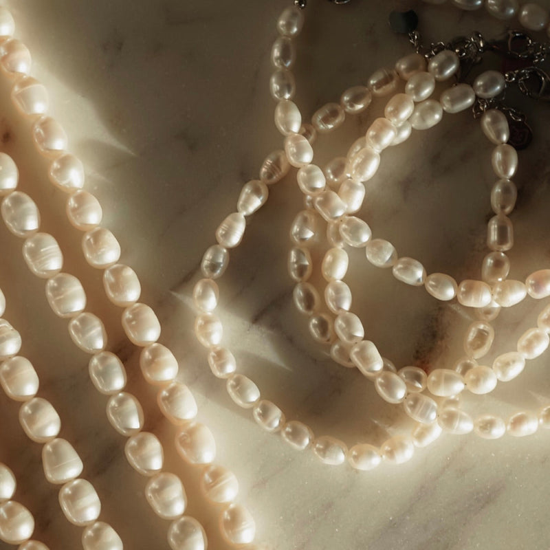 Perlen Armband aus echten Süßwasserperlen für Männer